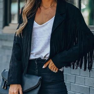 Black Fringe Jacket